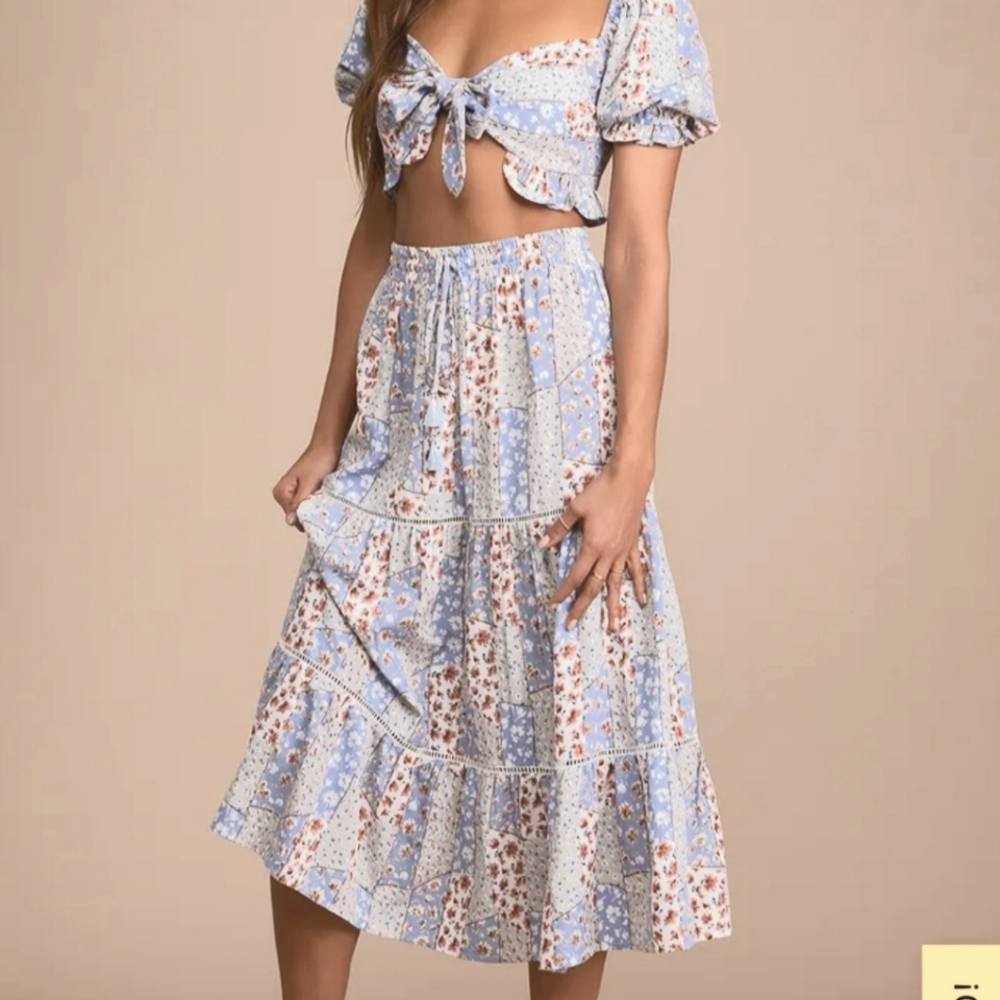 L Lulus Two Piece Midi Dress